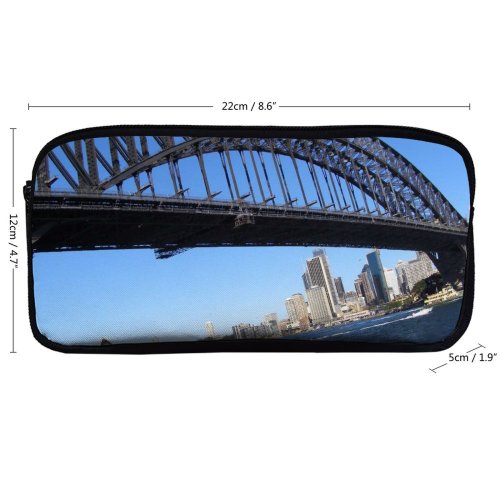 yanfind Pencil Case YHO Arch Sydney Cantilever Brug  Arch Fixed Skyway Harbour Sky Truss Tied Zipper Pens Pouch Bag for Student Office School