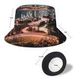 yanfind Adult Fisherman's Hat Sonny Mauricio Seattle City Cityscape City Lights Fence Night Time Light Trails Fishing Fisherman Cap Travel Beach Sun protection