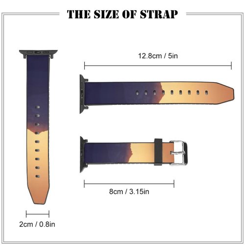 yanfind Watch Strap for Apple Watch Jordan Steranka Mountains Sunset Silhouette Sky Dusk Sunrise Seattle Washington Landscape Compatible with iWatch Series 5 4 3 2 1