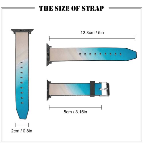 yanfind Watch Strap for Apple Watch Beach Aerial Ocean Compatible with iWatch Series 5 4 3 2 1
