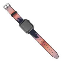 yanfind Watch Strap for Apple Watch Coyle Lifestyle Goonies Evening Silhouette Minimal Art Landscape Panorama Compatible with iWatch Series 5 4 3 2 1