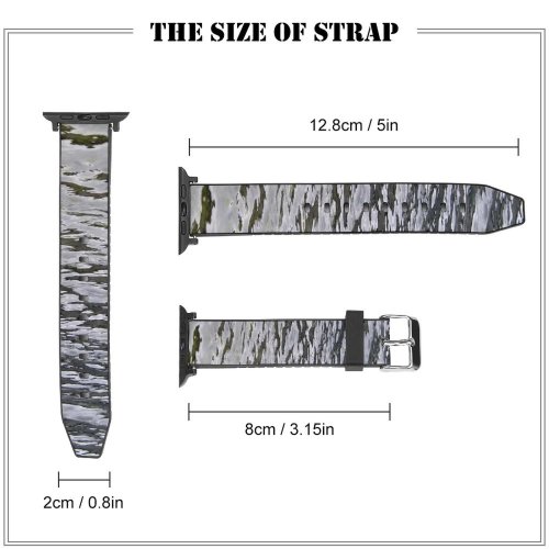 yanfind Watch Strap for Apple Watch Waters Liquid  Ocean Sea Lake Leaf Reflection Plant Watercourse Tree Lily Compatible with iWatch Series 5 4 3 2 1