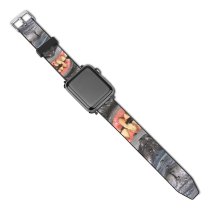 yanfind Watch Strap for Apple Watch Warewolf Fur Face Teeth Scare Nose Halloween Strawberry Eyes Grey Snout Tooth Compatible with iWatch Series 5 4 3 2 1