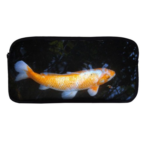 yanfind Pencil Case YHO Pond Lake Koi Feeder Swim Pond Tail Biology Organism Fish Marine Fish Zipper Pens Pouch Bag for Student Office School