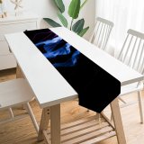 Yanfind Table Runner Collins Black Dark Jellyfish Aquarium Glowing AMOLED Underwater Everyday Dining Wedding Party Holiday Home Decor