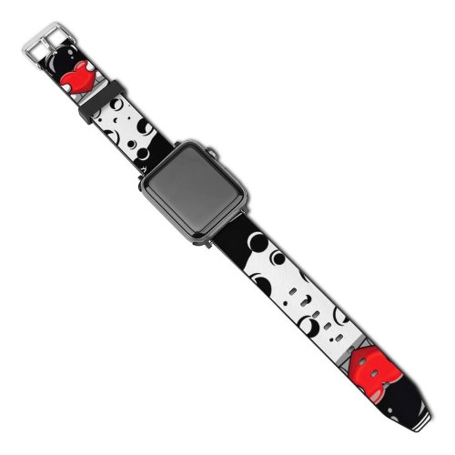 yanfind Watch Strap for Apple Watch Dark Love Heart Astronaut Planet Outer Space AMOLED Cute Compatible with iWatch Series 5 4 3 2 1