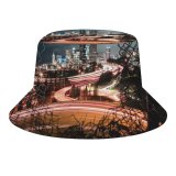 yanfind Adult Fisherman's Hat Sonny Mauricio Seattle City Cityscape City Lights Fence Night Time Light Trails Fishing Fisherman Cap Travel Beach Sun protection