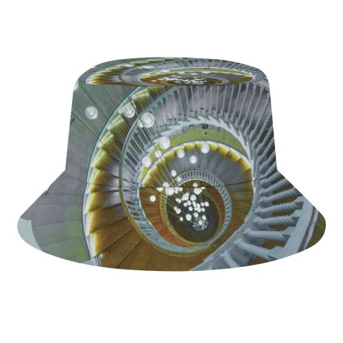yanfind Adult Fisherman's Hat Spiral Staircase Chandelier Wooden Stairs Fishing Fisherman Cap Travel Beach Sun protection
