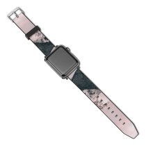 yanfind Watch Strap for Apple Watch Landscape Peak Abies Forest Pastel Pictures Evening Winter Cloud Outdoors Grey Compatible with iWatch Series 5 4 3 2 1