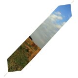 Yanfind Table Runner Pasture Grassland Harvesting Cloud Landscape Field Sky Hay Grass Natural Gathering Prairie Everyday Dining Wedding Party Holiday Home Decor