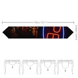Yanfind Table Runner Blur Focus Dark Design Celebration Illuminated Lights Insubstantial Evening Energy Colorful Luminescence Everyday Dining Wedding Party Holiday Home Decor