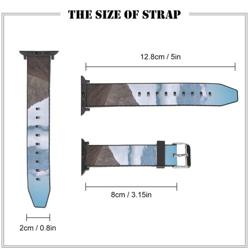 yanfind Watch Strap for Apple Watch Landscape Peak Pyrénées High Slope Pictures Cloud Outdoors Snow  Pyrenees Compatible with iWatch Series 5 4 3 2 1