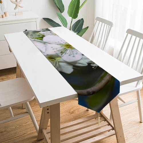 Yanfind Table Runner May Flower Prunus Blossum Spring Sky Limb Spring Leaves Branch Plant Flowers Everyday Dining Wedding Party Holiday Home Decor