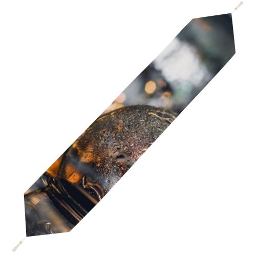 Yanfind Table Runner Blur Focus Winter Shining Illuminated Lights Depth Field Light Wet Bulb Reflection Everyday Dining Wedding Party Holiday Home Decor