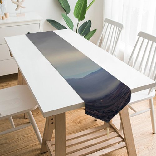 Yanfind Table Runner Landscape Peak Countryside Pictures Outdoors Stock Grey Free Range Plateau Land Everyday Dining Wedding Party Holiday Home Decor