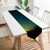 Yanfind Table Runner Silhouette Tree Sky Scape Night Exposure Light Free Ocean Star Meteor Everyday Dining Wedding Party Holiday Home Decor