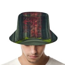 yanfind Adult Fisherman's Hat Hmetosche Forest Road Trees Woods Sunset Autumn Forest Dawn Pathway Scenic Fishing Fisherman Cap Travel Beach Sun protection