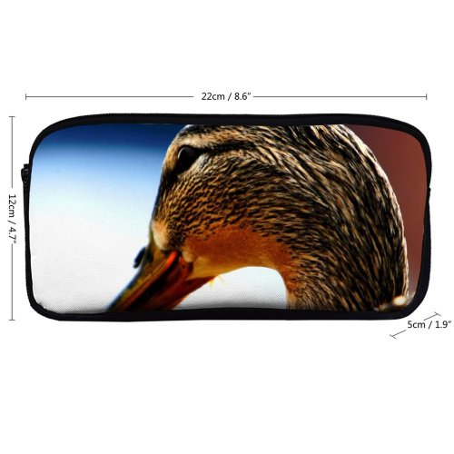 yanfind Pencil Case YHO Beak Duck Poultry Mallard Mallard Closeup Snow Bill Ducks Beak Feather Swans Zipper Pens Pouch Bag for Student Office School