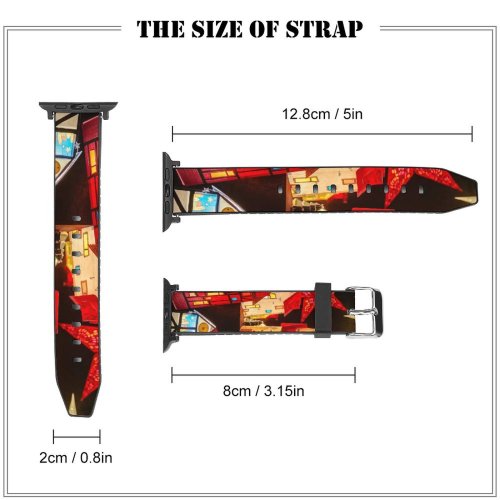 yanfind Watch Strap for Apple Watch Celebrations Christmas Decoration Lighting  Merry Compatible with iWatch Series 5 4 3 2 1