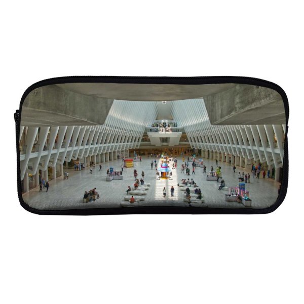 yanfind Pencil Case YHO Images Terminal Building Center Public Lobby Wallpapers Architecture Greenwich ÉtatsUnis Airport York Zipper Pens Pouch Bag for Student Office School