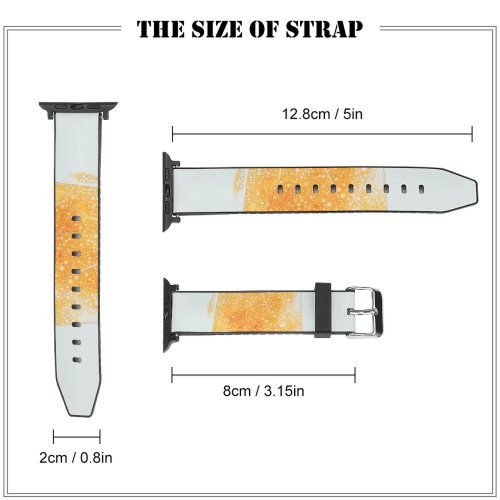 yanfind Watch Strap for Apple Watch  Abstract Light Graphics Texture Art Wallpapers Floral Creative Images Design Compatible with iWatch Series 5 4 3 2 1
