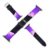 yanfind Watch Strap for Apple Watch Dante Metaphor Abstract Rays Violet Bars Glowing Blocks Compatible with iWatch Series 5 4 3 2 1