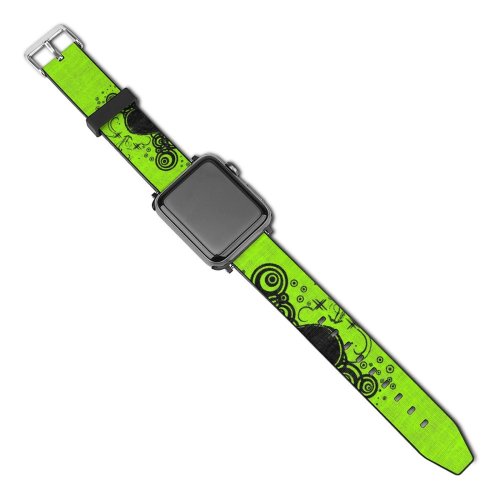 yanfind Watch Strap for Apple Watch Valentine Heart Lime Texture Love Design Ornament Leaf Plant Floral Visual Art Compatible with iWatch Series 5 4 3 2 1