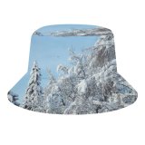 yanfind Adult Fisherman's Hat Winter Forest Landscape Sky Plant Tree Branch Plant Frost Winter Larch Freezing Fishing Fisherman Cap Travel Beach Sun protection