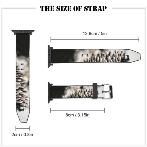 yanfind Watch Strap for Apple Watch Abies Moody Vintage Warmth Hygge Homey Tree  Pine Home Plant Compatible with iWatch Series 5 4 3 2 1