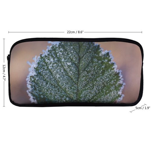 yanfind Pencil Case YHO Images Floral Mist Frost Foliage Public Snow Wallpapers Plant Outdoors Scenery Winter Zipper Pens Pouch Bag for Student Office School