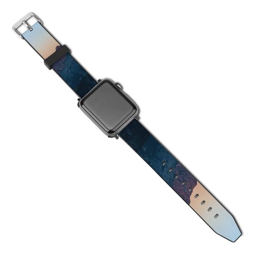 yanfind Watch Strap for Apple Watch Landscape Peak D'oru Pictures Outdoors Grey Sunset Free Range Monte France Compatible with iWatch Series 5 4 3 2 1
