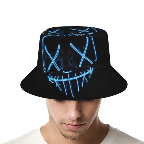 yanfind Adult Fisherman's Hat Purge Images Muscles Aunted Party Wallpapers Horror Gym Halloween Fitness Costume Led Fishing Fisherman Cap Travel Beach Sun protection