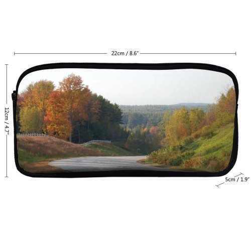 yanfind Pencil Case YHO Sky Copyspace Natural Atmospheric Autumn Trip Wilderness Leaves Hampshire Landscape Sky Fall Zipper Pens Pouch Bag for Student Office School