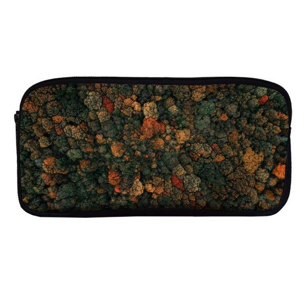 yanfind Pencil Case YHO Clay Banks Autumn Trees Forest Aerial Birds  Trees Zipper Pens Pouch Bag for Student Office School