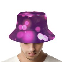 yanfind Adult Fisherman's Hat Abstract Bokeh Purple Sparkles Fishing Fisherman Cap Travel Beach Sun protection