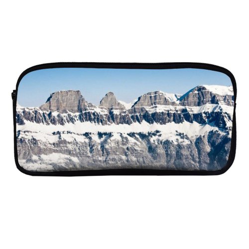 yanfind Pencil Case YHO Ridge Winter Massif Arête Swiss   Rocks Snow Landforms Nunatak Mountainous Zipper Pens Pouch Bag for Student Office School