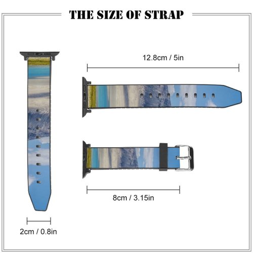 yanfind Watch Strap for Apple Watch Scenery Sand Ground Travel Outdoors Wallpapers Land Tajikistan Creative Images Countryside Compatible with iWatch Series 5 4 3 2 1