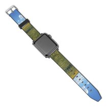 yanfind Watch Strap for Apple Watch Rural Building Countryside Road Zaporiz'ka Farm Pictures Grassland Cloud Outdoors Cumulus Compatible with iWatch Series 5 4 3 2 1