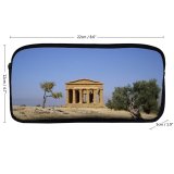yanfind Pencil Case YHO Building History Landscape Sky Agrigento Valley Sicily Sand Greek Tree Historic Architecture Zipper Pens Pouch Bag for Student Office School