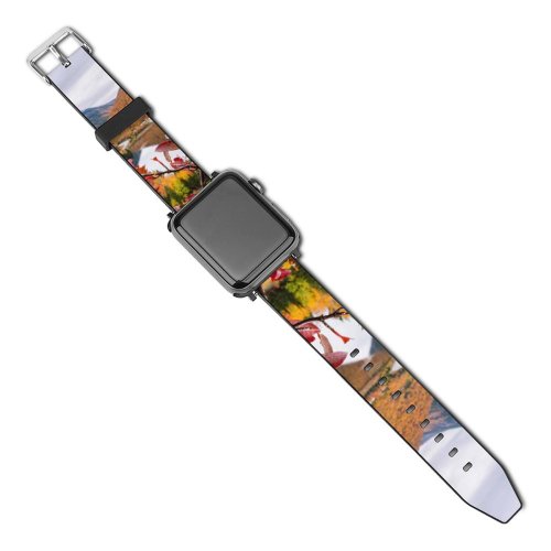 yanfind Watch Strap for Apple Watch Scenery Artists Nh Tree Bluff  Plant Leaf Franconia Free Stock Compatible with iWatch Series 5 4 3 2 1