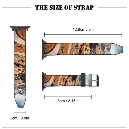yanfind Watch Strap for Apple Watch Autumn Mountains Landscape Road Aerial Forest Italy Compatible with iWatch Series 5 4 3 2 1