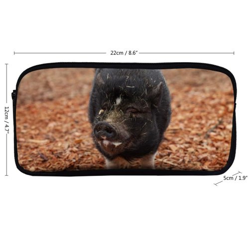 yanfind Pencil Case YHO Sanctuary Images Hog Wallpapers Grey Pictures Happy Pig Boar Farm Stock Free Zipper Pens Pouch Bag for Student Office School