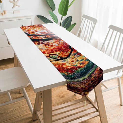 Yanfind Table Runner Dan Freeman Autumn Fall Maple Tree Foliage Sunlight Westonbirt National Arboretum England Everyday Dining Wedding Party Holiday Home Decor