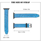 yanfind Watch Strap for Apple Watch Swim Pool  Wave Wavelet Summer Aqua Turquoise Azure Woven Fabric Electric Compatible with iWatch Series 5 4 3 2 1