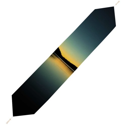 Yanfind Table Runner Jarred Decker Paulina Lake Oregon Sunrise Silhouette Reflection Landscape Scenic Dark Sky Everyday Dining Wedding Party Holiday Home Decor