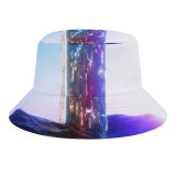 yanfind Adult Fisherman's Hat SciFi Extraterrestrial Ocean Neon Sunlight Fishing Fisherman Cap Travel Beach Sun protection