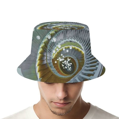 yanfind Adult Fisherman's Hat Spiral Staircase Chandelier Wooden Stairs Fishing Fisherman Cap Travel Beach Sun protection
