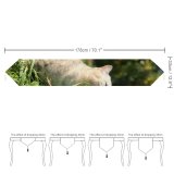 Yanfind Table Runner Young Grass Pet Funny Outdoors Portrait Dog Cute Little Adorable Sit Cat Everyday Dining Wedding Party Holiday Home Decor