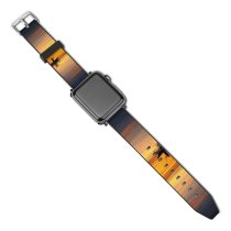 yanfind Watch Strap for Apple Watch Johannes Plenio Seascape Dawn Dusk Evening Boating Reflections Compatible with iWatch Series 5 4 3 2 1