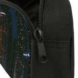 yanfind Pencil Case YHO Boats Beautiful City Dark Illuminated Lights Downtown Cityscape Dubai Evening Pier Emirates Zipper Pens Pouch Bag for Student Office School